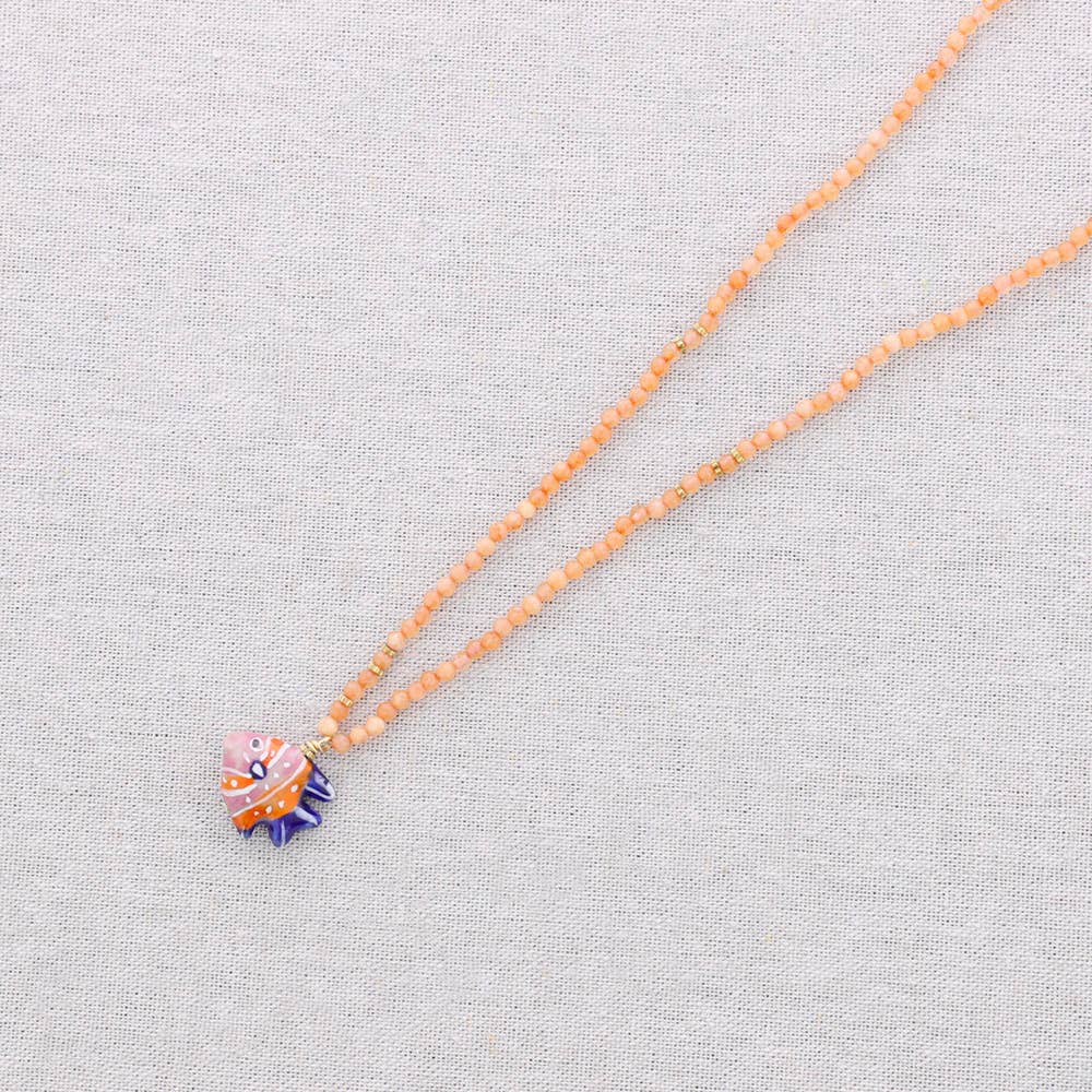 Sonata - Vente Bijoux à boutons pression - Collier ras-du-cou en acier avec pendentif en céramique22