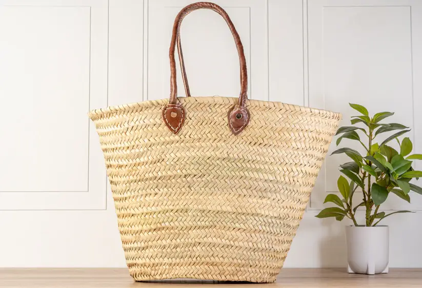 Twins Basket - Venta al por mayor Bolsa de playa - Bolso de Paja Tejido a Mano – Bonito Cesto de Verano2