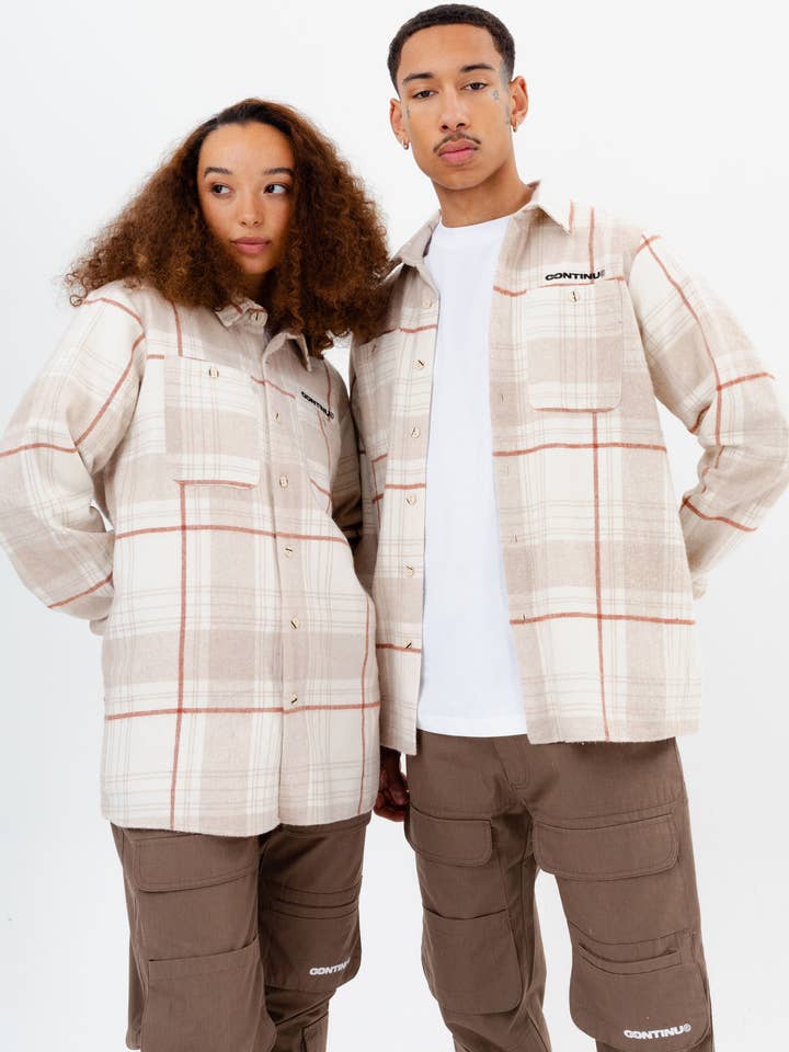 CONTINU8 BEIGE OVERSIZED JACKET for wholesale by Continu8