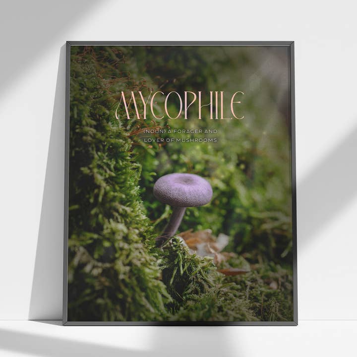 Mycophile, Forager and Lover of Mushrooms Art Print for wholesale by Typeset Studio