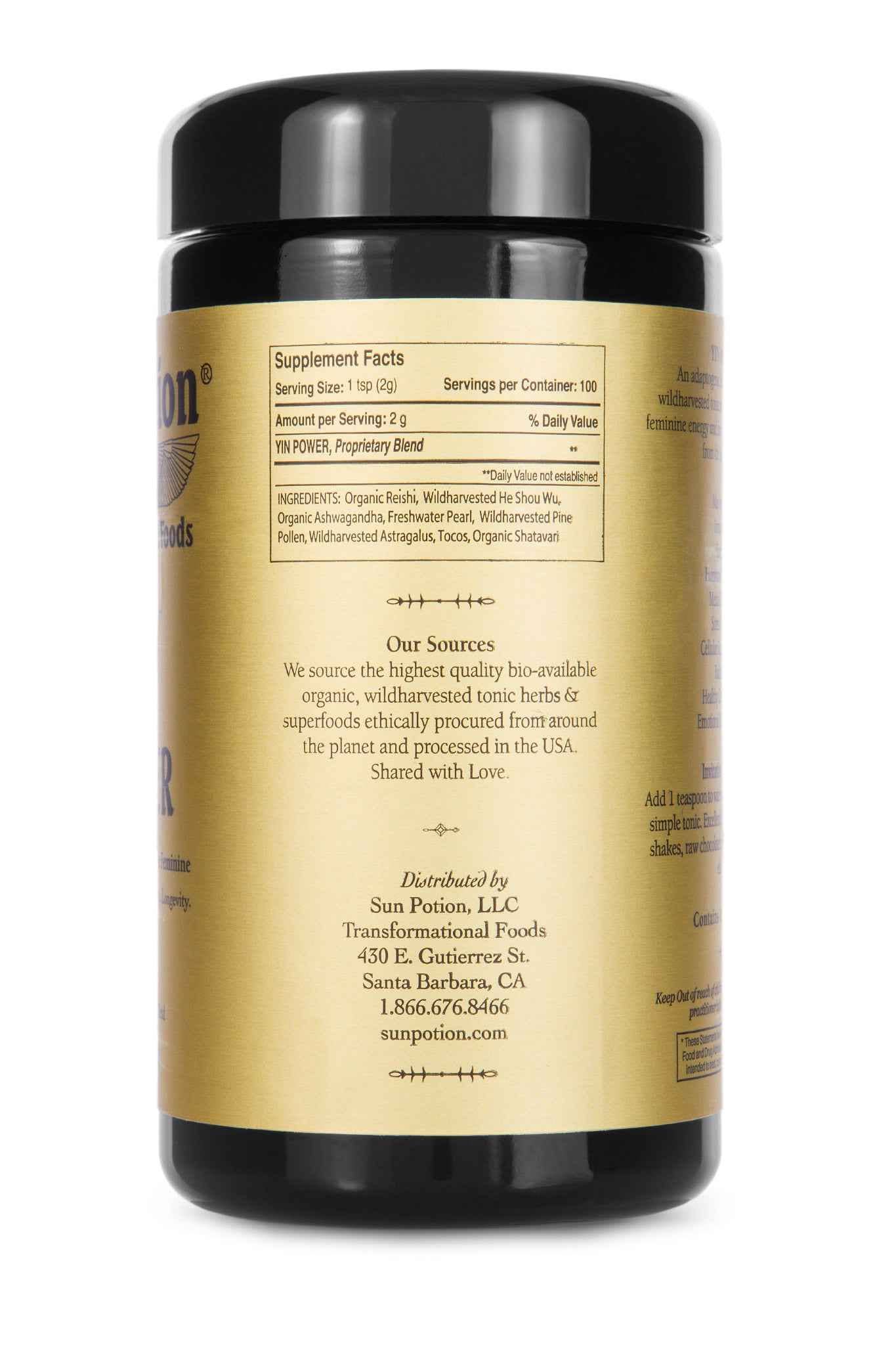 Sun Potion - Vendita all'ingrosso Proteine/superfood in polvere - YIN POWER - Formula tonica alle erbe per l'energia femminile6