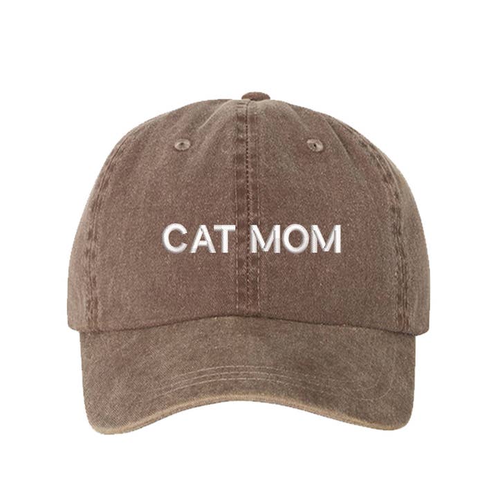 DSY Lifestyle - Wholesale Baseball Cap - Women's - Cat Mom Washed Unisex Baseball Hat