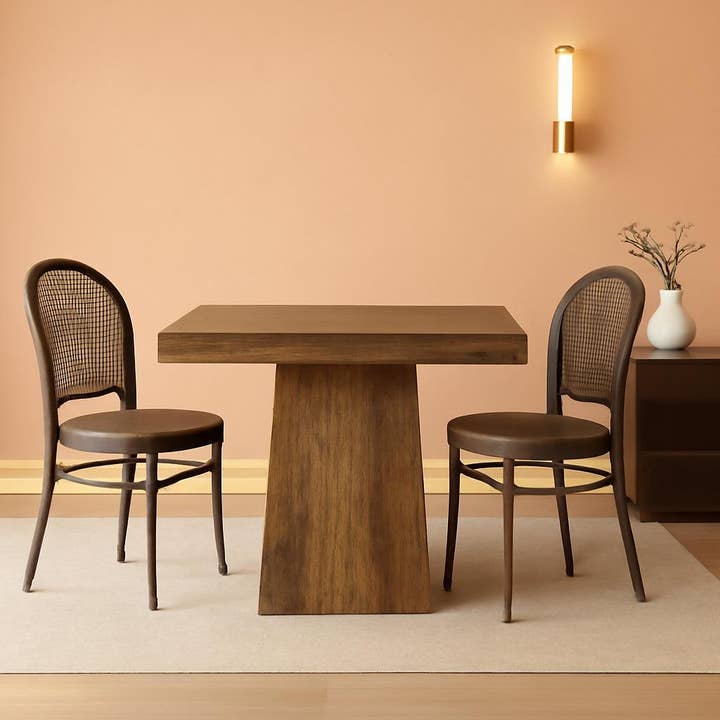 Walnut 31 5 Inch Farmhouse Dining Table For Small Spaces for wholesale on Faire