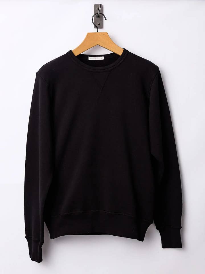 French Terry Sweatshirt - Black for wholesale by Grown and Sewn