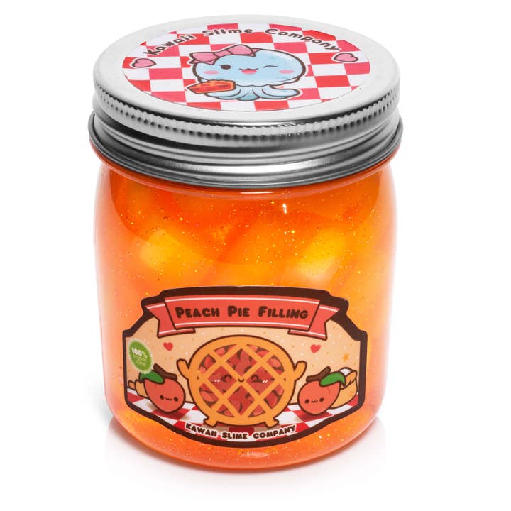 Kawaii Slime Company – wholesale Slajm - Barn – Peach Pie Fyllning Jelly Cube Slime (5st/fall)2