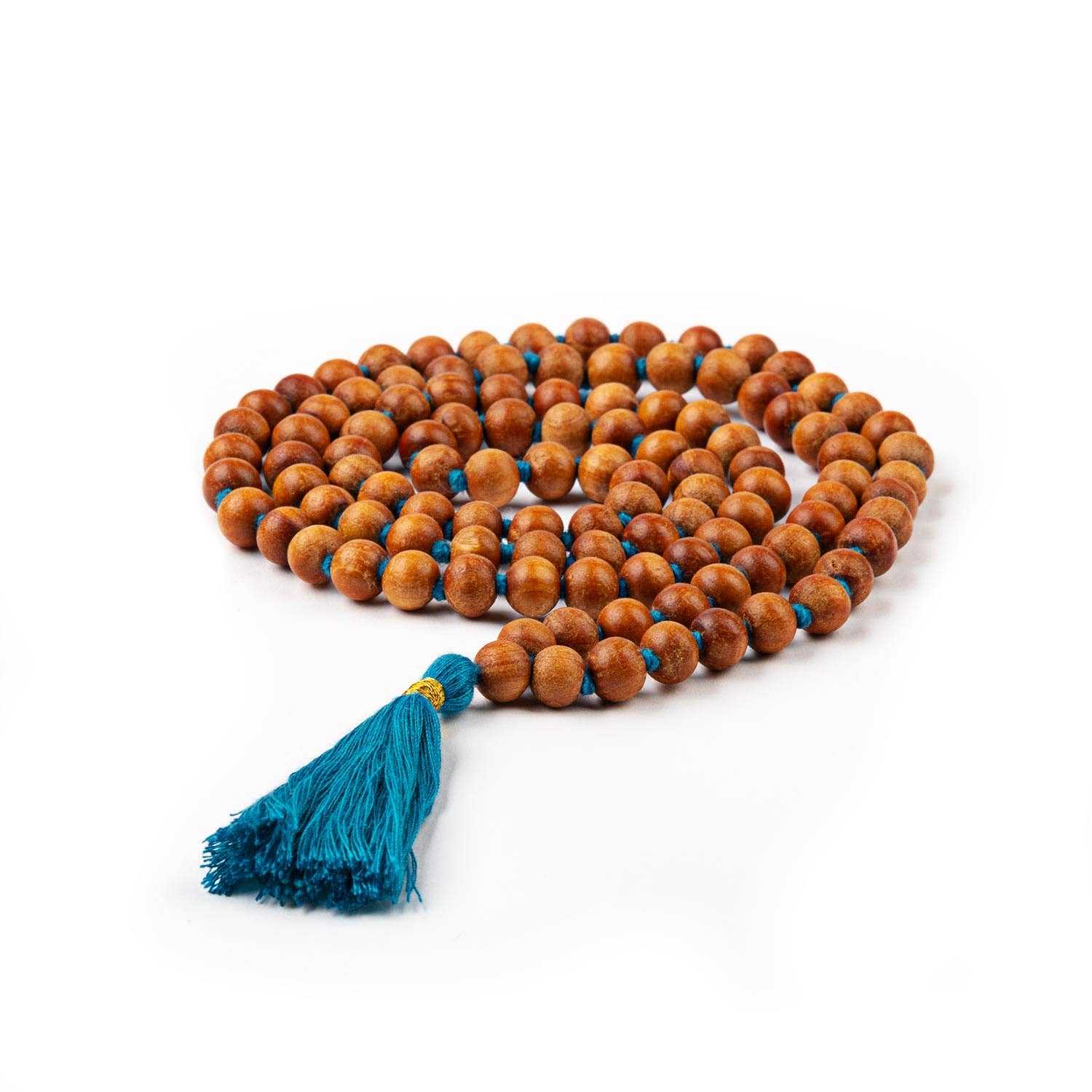 Bodynova - Wholesale Prayer Beads Necklace - Mala Yoga necklace with sandalwood scent, coloured tassel, 10812