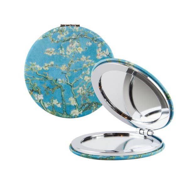 MUSEUM WEBSHOP - Vente Miroirs de poche - Miroir de poche pliant en microfibre Van Gogh, Amandier en fleurs0
