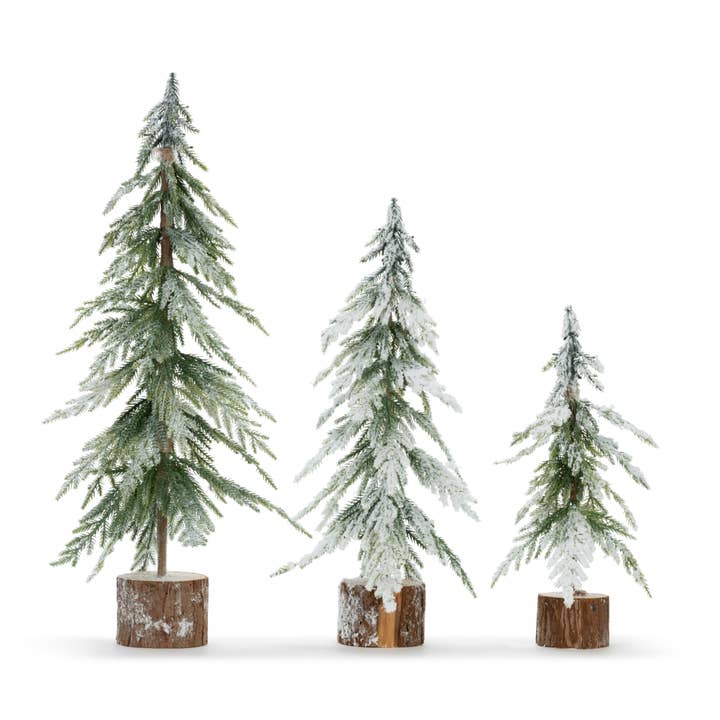 DEMDACO - Wholesale Artificial Christmas Tree - Frosted Trees - Set of 3