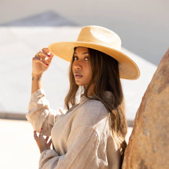 HAUS of TRADE - Wholesale Fedora - Women's - The Suntoasted Fine Palm Rancher Hat8