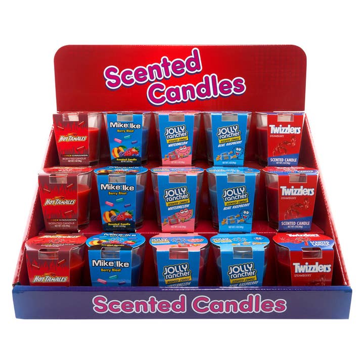 Cannatron - Wholesale Novelty Candle - Hershey’s Assorted Fruits Candle Display – 3oz – 15ct