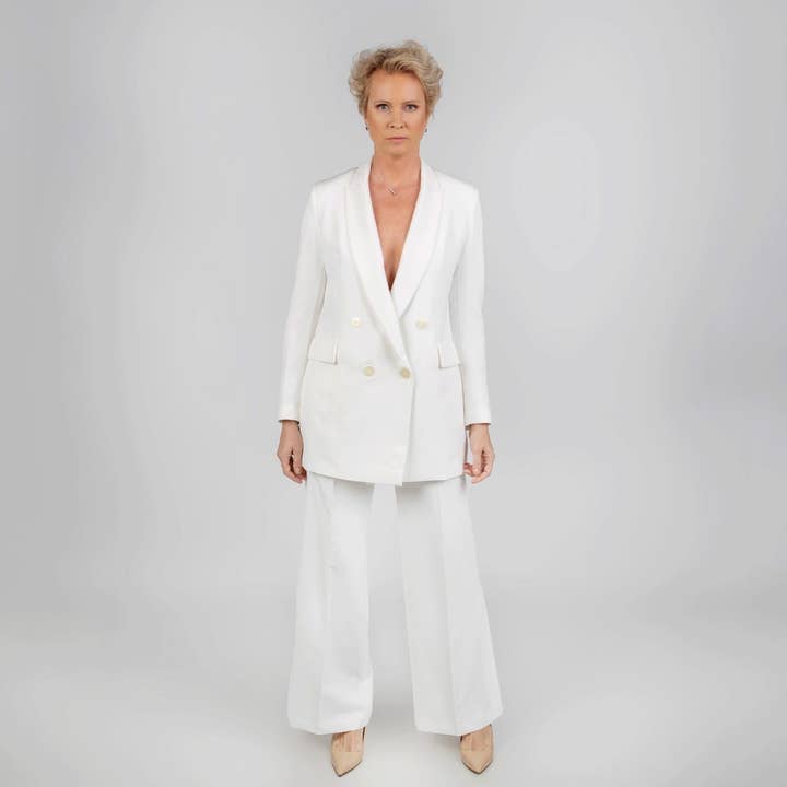 Pantalon Oversize Barabela Blanc pour la vente par MÍMÍ COLLECTION