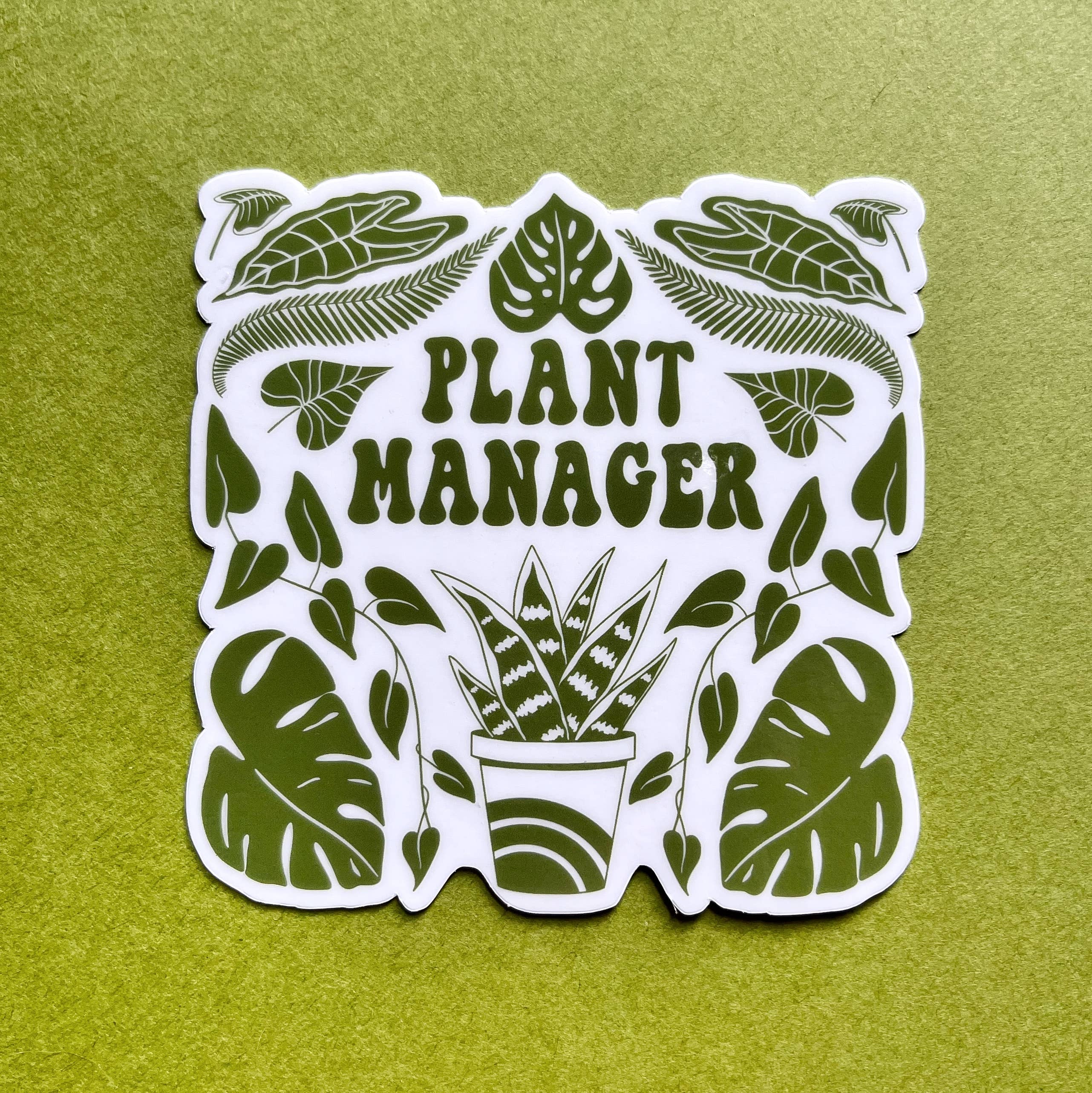 Sage and Virgo - Wholesale Sticker - Plant Manager, Green Vinyl Sticker1