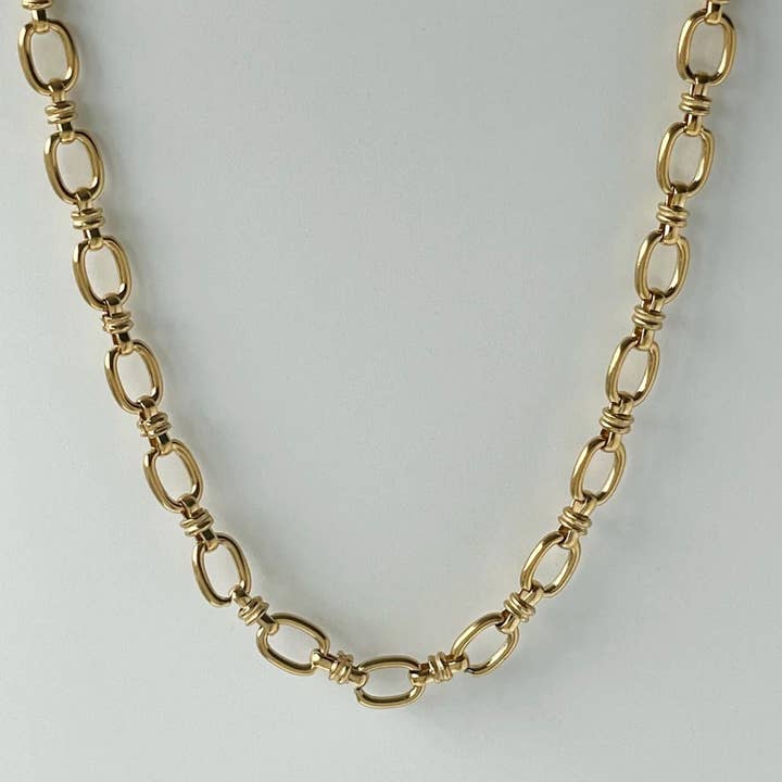 Fancy European Link Chain for Clip on & Jump Ring Charm Bar for wholesale by Parker J Jewelry & Charm Bar