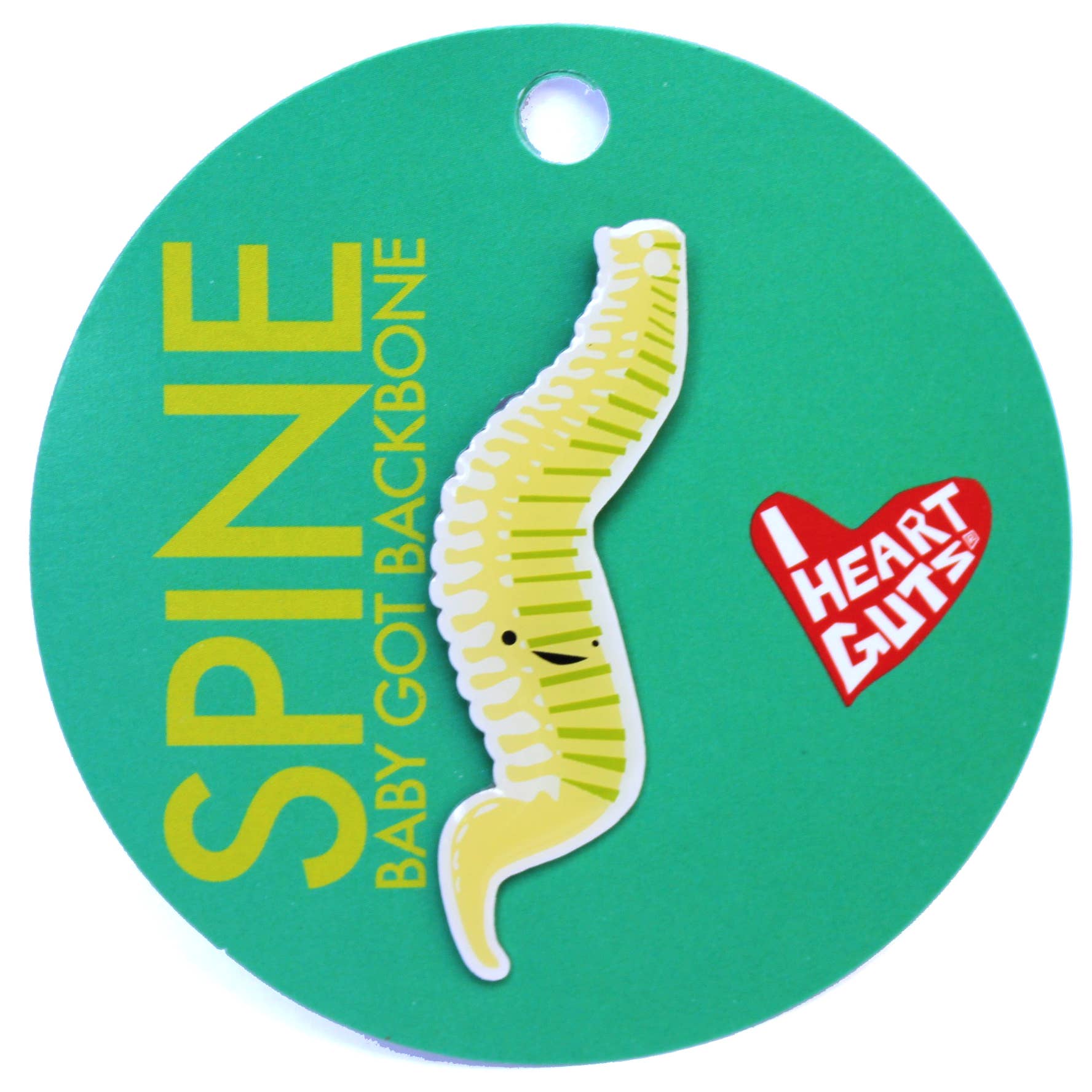 I Heart Guts | Organ Plushies Wholesale - Wholesale Lapel Pin/Button - Spine Lapel Pin - Baby Got Backbone0