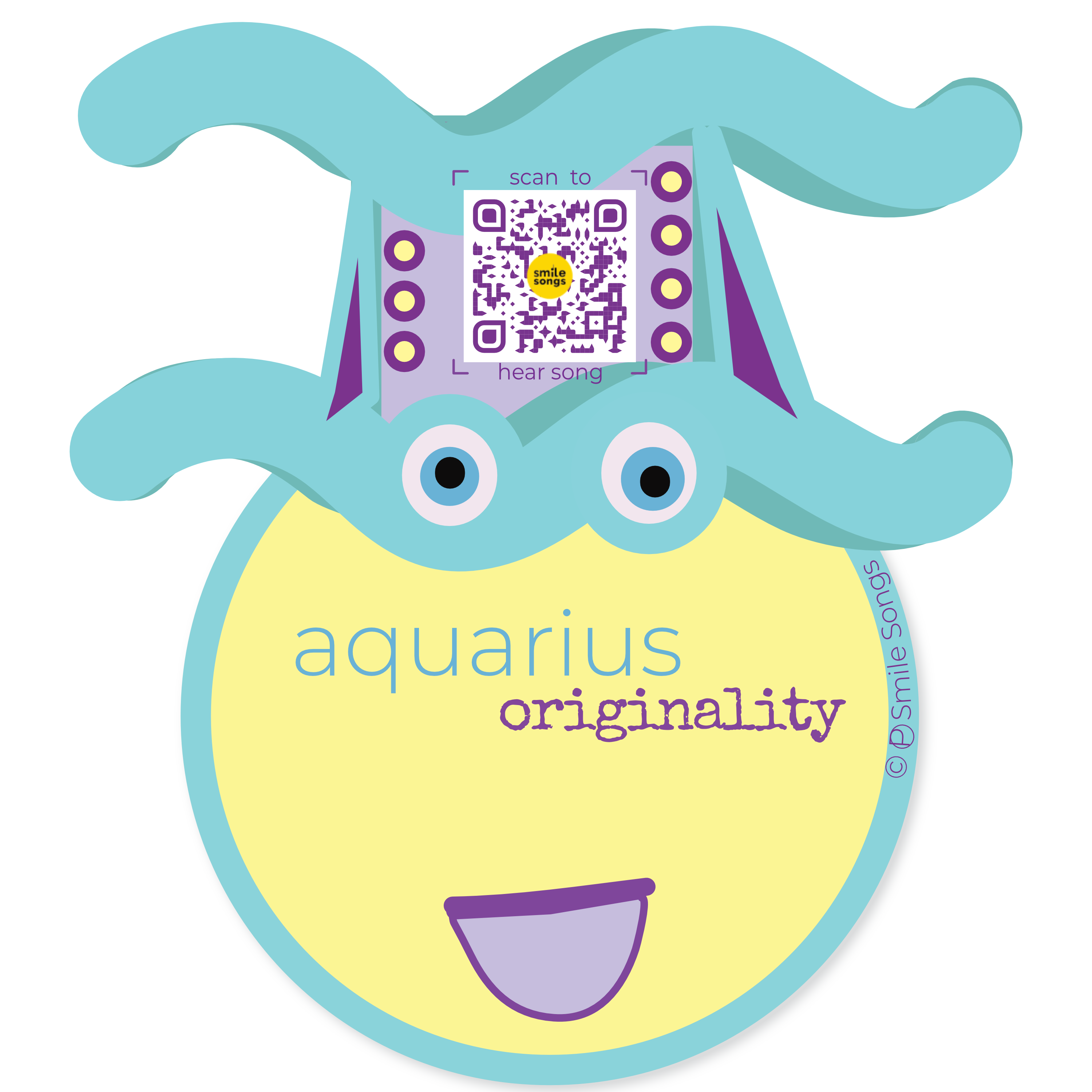 Smile Songs - Wholesale Sticker - Smile Songs 12 Zodiac Signs Astrology QR Code Stickers20