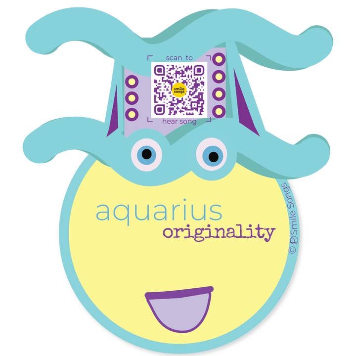 Smile Songs - Wholesale Sticker - Smile Songs 12 Zodiac Signs Astrology QR Code Stickers20