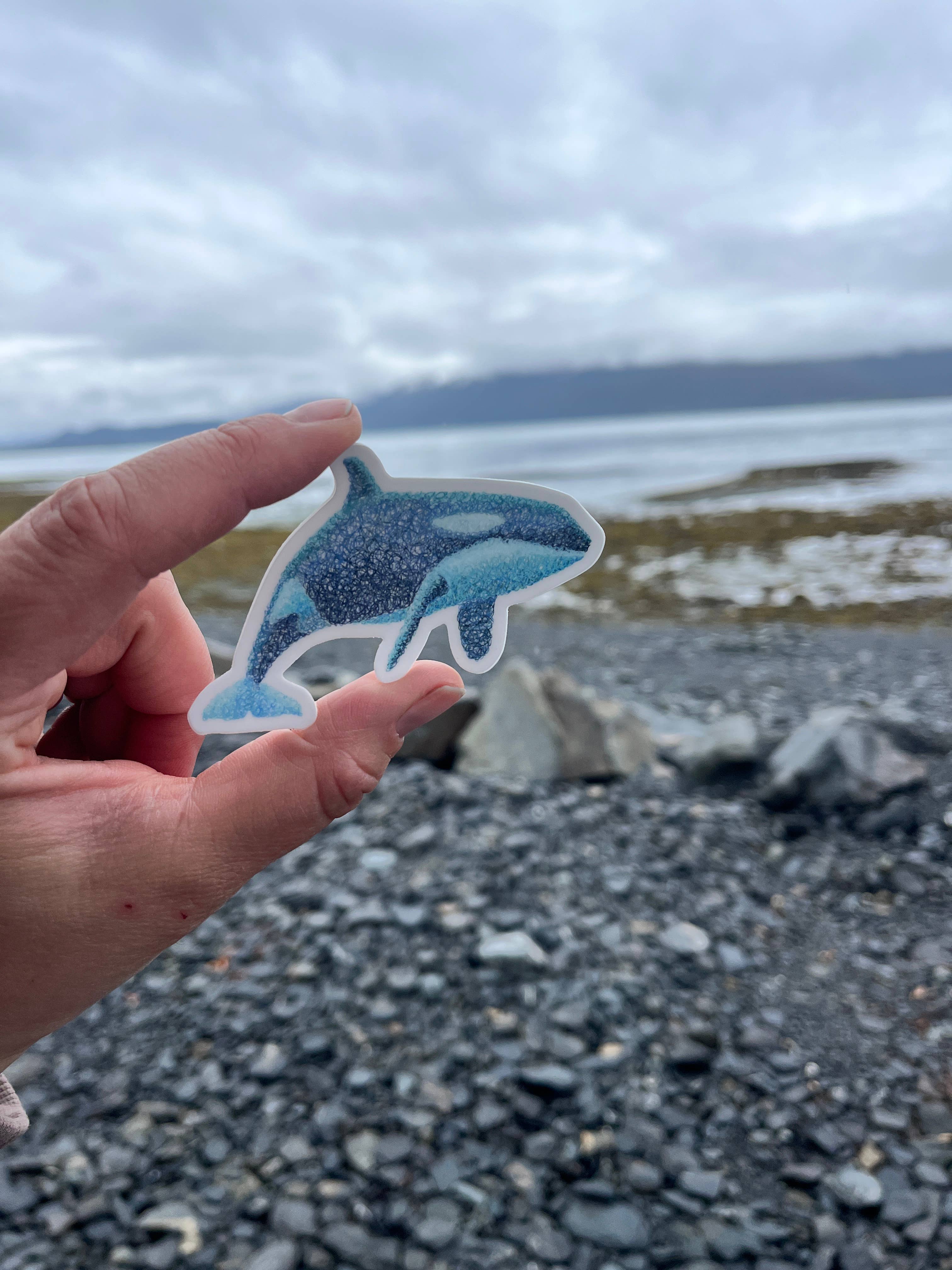 Sea Spray AK - Wholesale Sticker - Orca Whale Vinyl Sticker, Killer Whale, Ocean 0