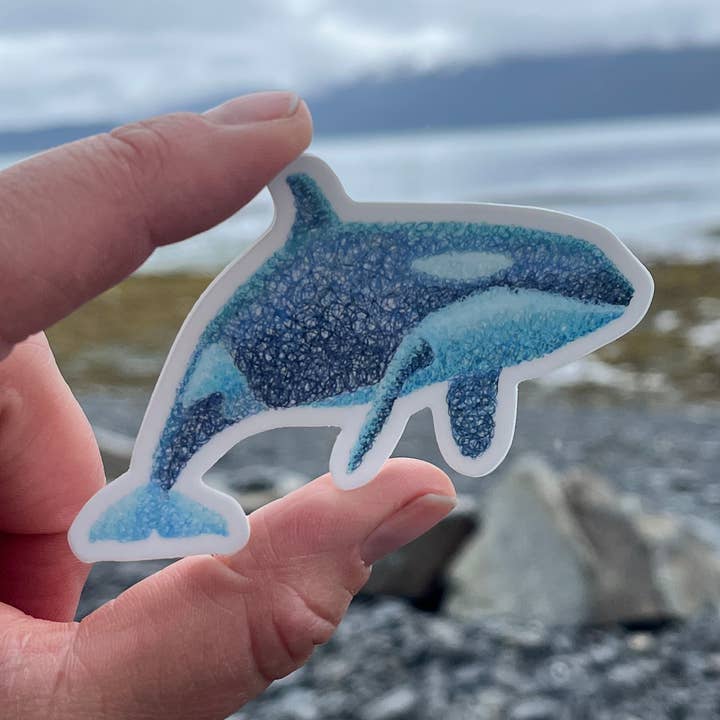 Sea Spray AK - Wholesale Sticker - Orca Whale Vinyl Sticker, Killer Whale, Ocean 0