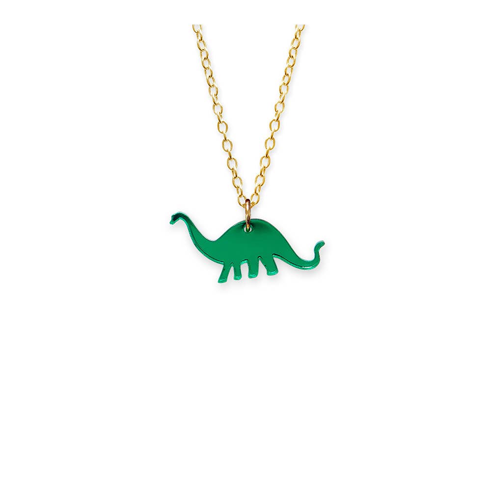 Green Apatosaurus Charm Necklace for wholesale on Faire1
