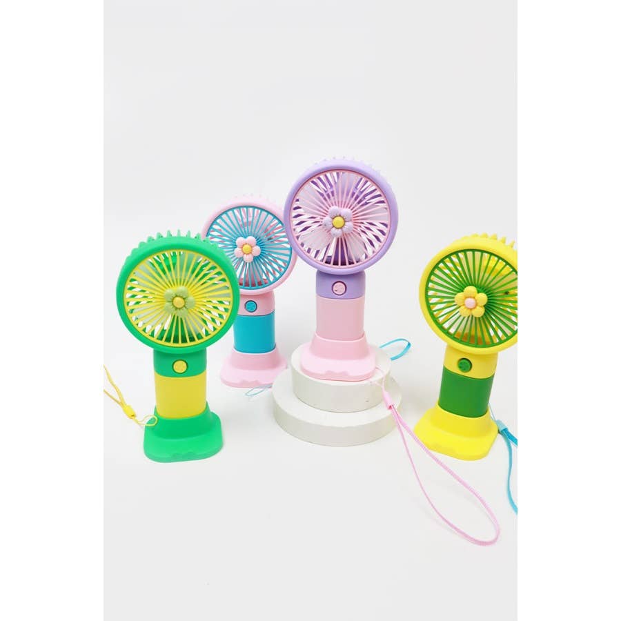 MIX COLOR Portable Hand Fan with USB Charger for wholesale on Faire