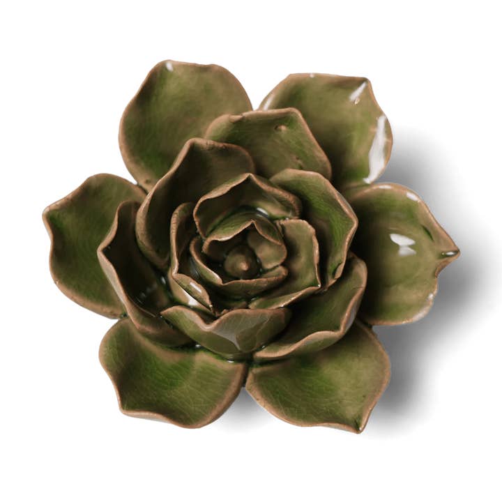 Chive - Wholesale Wall Accent - Ceramic Flower Wall Art Flower Green 11