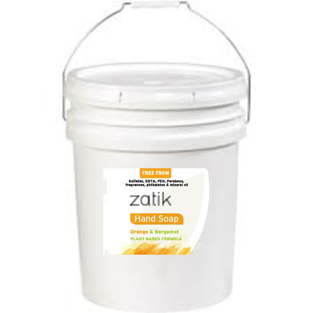 Zatik Naturals - Vendita all'ingrosso Sapone/Lozione per mani - Sapone liquido per le mani all'arancia e bergamotto sfuso1