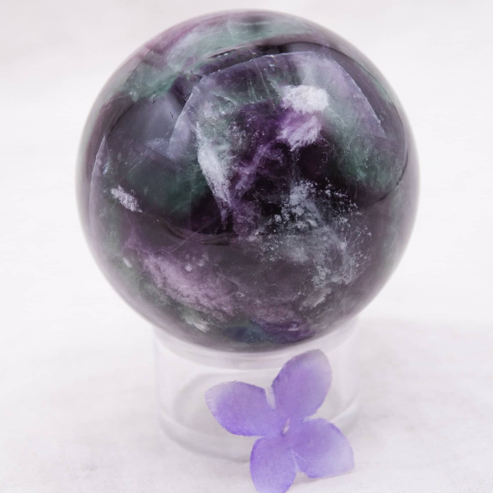 Tiny Rituals - Wholesale Spiritual Stone/Crystal - Rare Rainbow Fluorite Spheres - AAA Premium Quality112