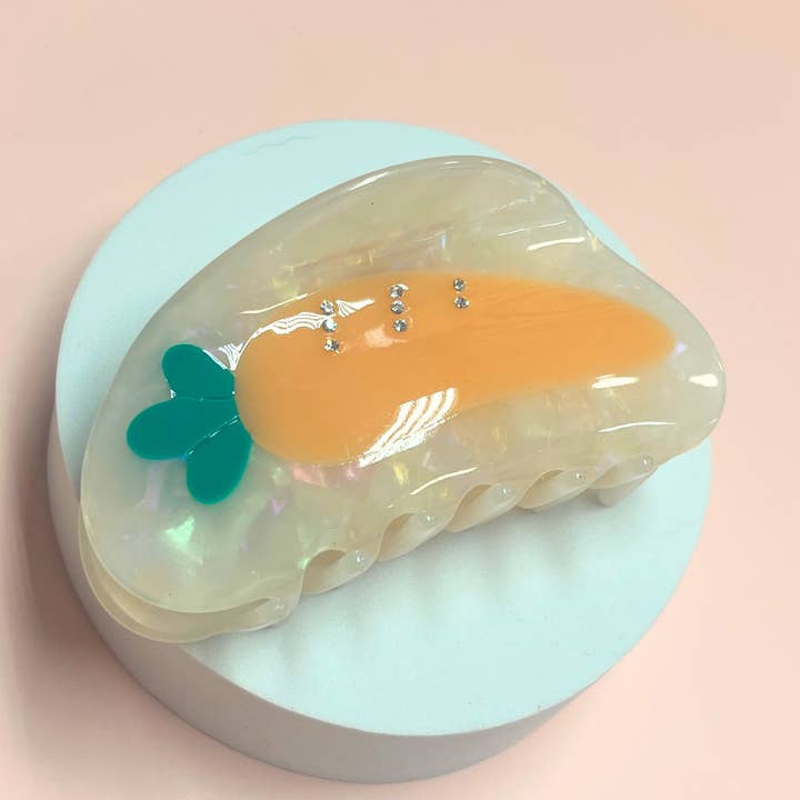 Love Attack - Wholesale Hair Clip - Women's - Hina Cellulose Acetate Hair Claw Clip - Carrot 0