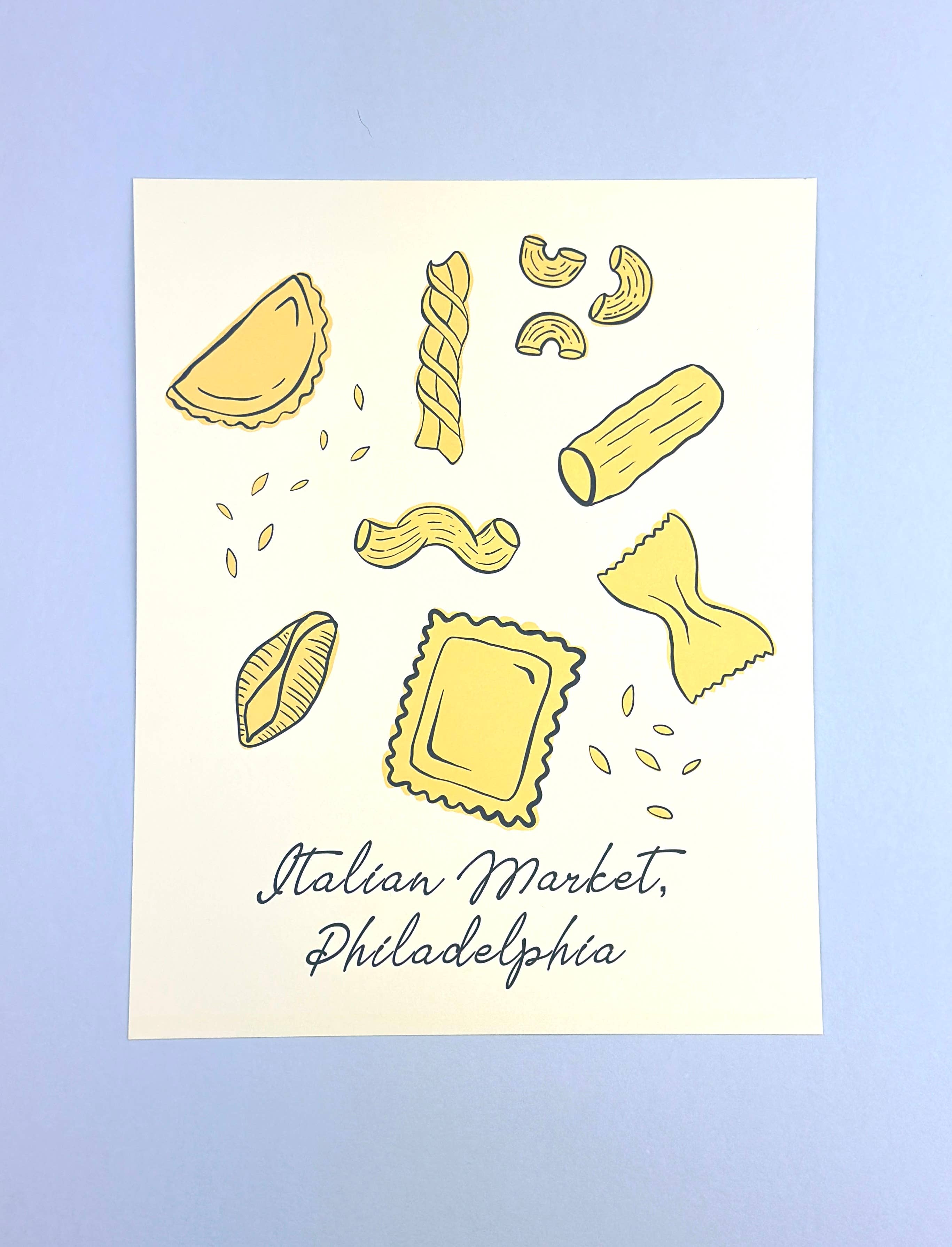 S Pogas Art - Wholesale Art Print - Philly Italian Market Pasta Print1