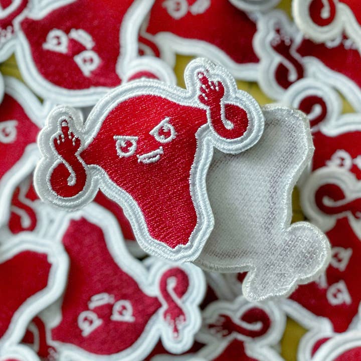 Cazzo, utero! Toppa ricamata in velcro!!! per la vendita all'ingrosso da parte di Thwwip Stickers