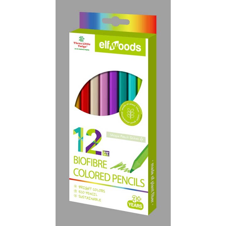 12er-Pack BioFibre Buntstifte (Farbiger Schaft) für den Großhandel von Montrose Colors, Inc.
