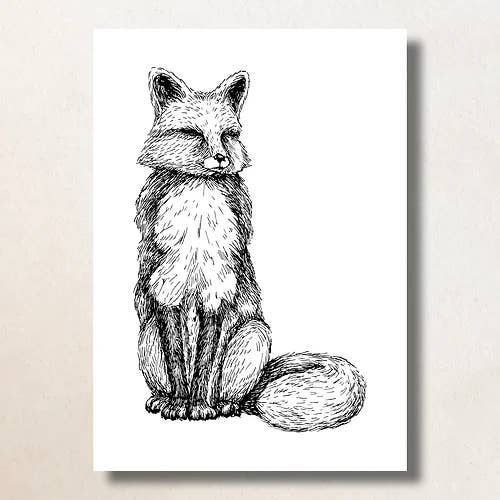 Fox/A6/Carte pour la vente par Bijzondere Kaartjes