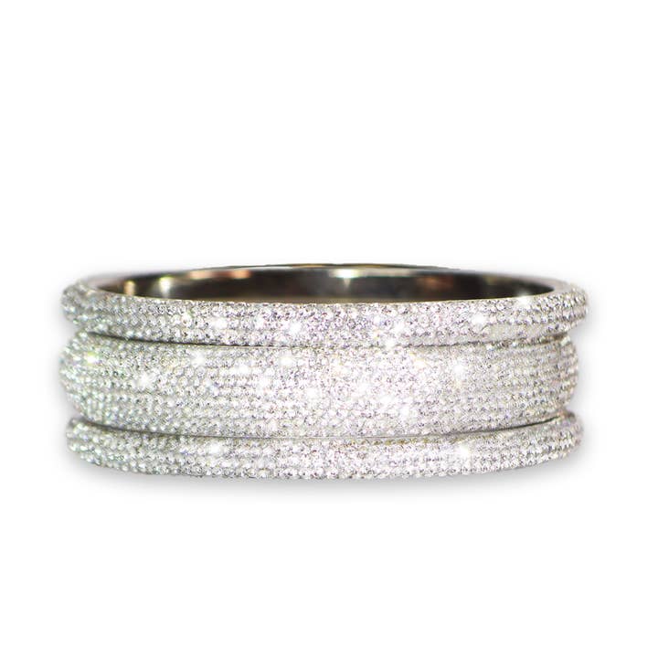 Sundar Bangles • Bollywood White Crystal for wholesale by PurseN (new)