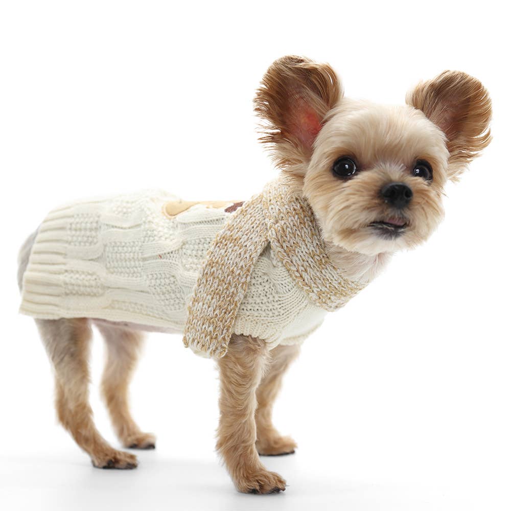 Dogo Pet - Vendita all'ingrosso Maglione - Cani - Maglione con sciarpa e renna per cani5