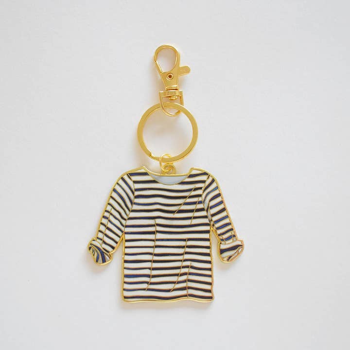 Striped Shirt Bag Charm for wholesale by Sara Fitz