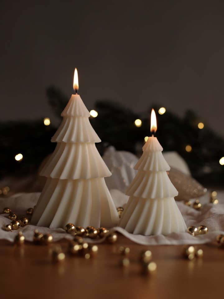 Sweeping Christmas Tree Candle for wholesale by Studio Billie