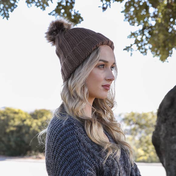 Leto Accessories - Wholesale Beanie - Women's - Winter-Ready Ribbed Faux Fur Beanie 🧶 – Wholesale Supplier14