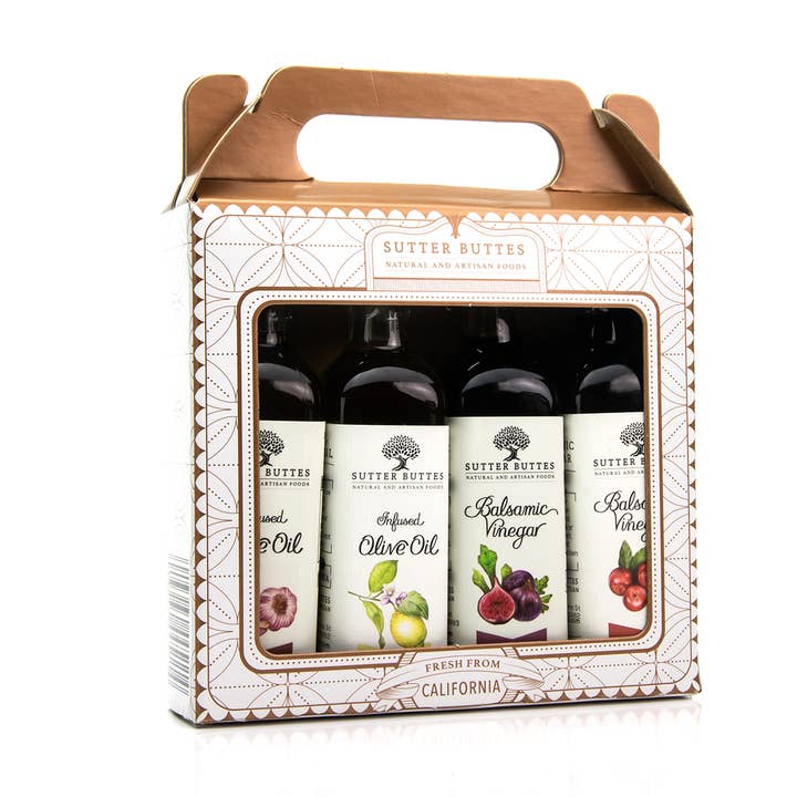 Sutter Buttes - Wholesale Food Gift Basket - Mini Sampler Gift Set – 2oz. Olive Oils & Balsamics2