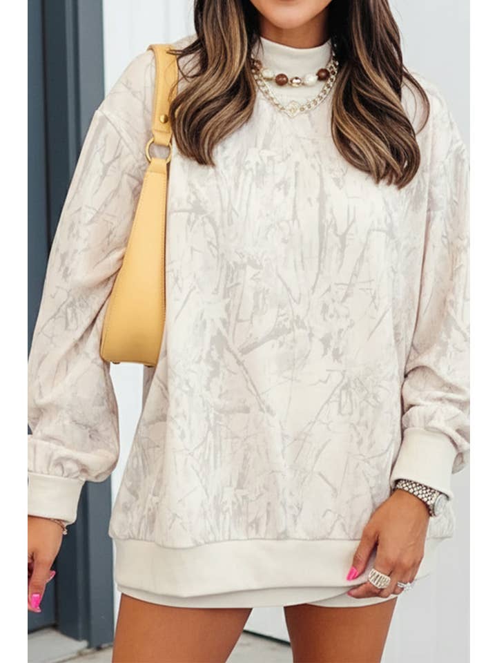 LA Society - Wholesale Sweatshirt - Women's - LAS Western Camo Mock Neck Baggy Sweatshirt (S-XL)3