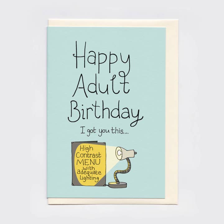 Voksen Fødselsdagskort med Lys | At Blive Gammel, Sjov Fødselsdag for engroshandel hos The Curious Pancake