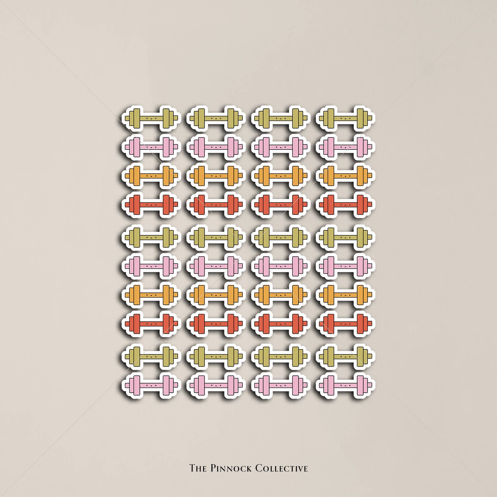 The Pinnock Collective (Duty Paid) – wholesale Sticker – Gym Weights Planner Sticker Sheet3