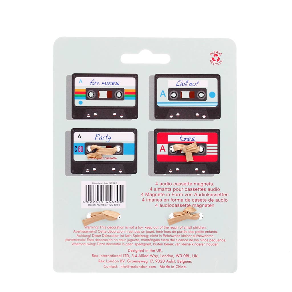 Rex B2B - UK – wholesale Magnet – Mini music magnets (set of 4) - Cassette3