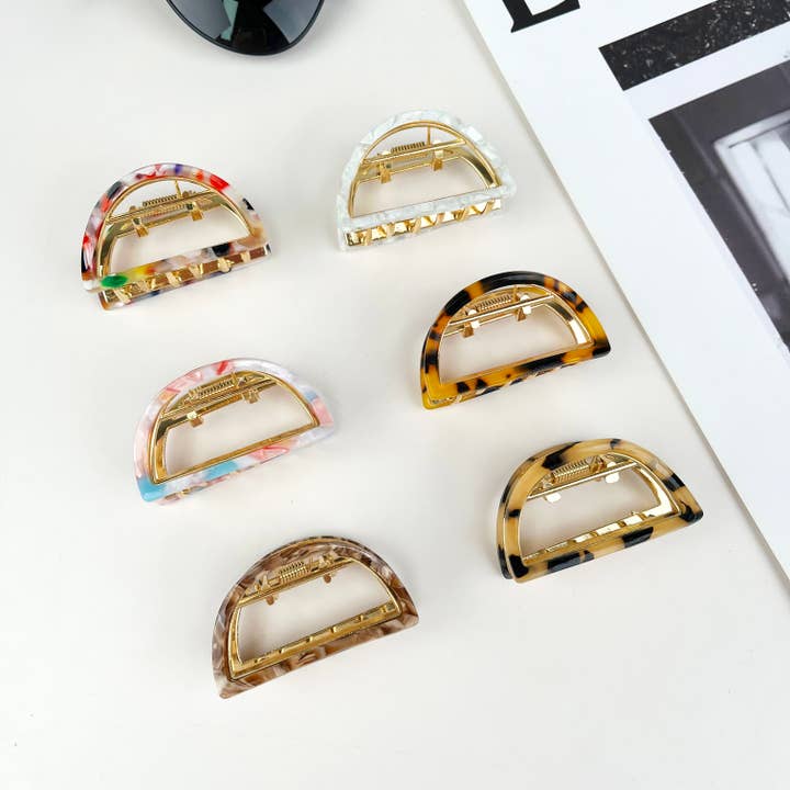 mildstyles - Wholesale Hair Clip - Women's - Half round alloy hair claw clip6