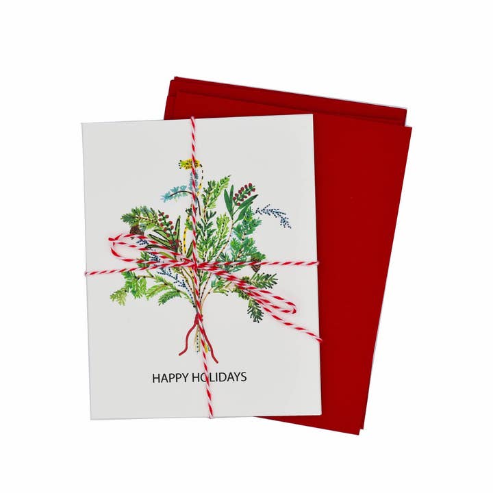 Happy Holidays Greeting Card Set of 5 for wholesale by MJLee Studio
