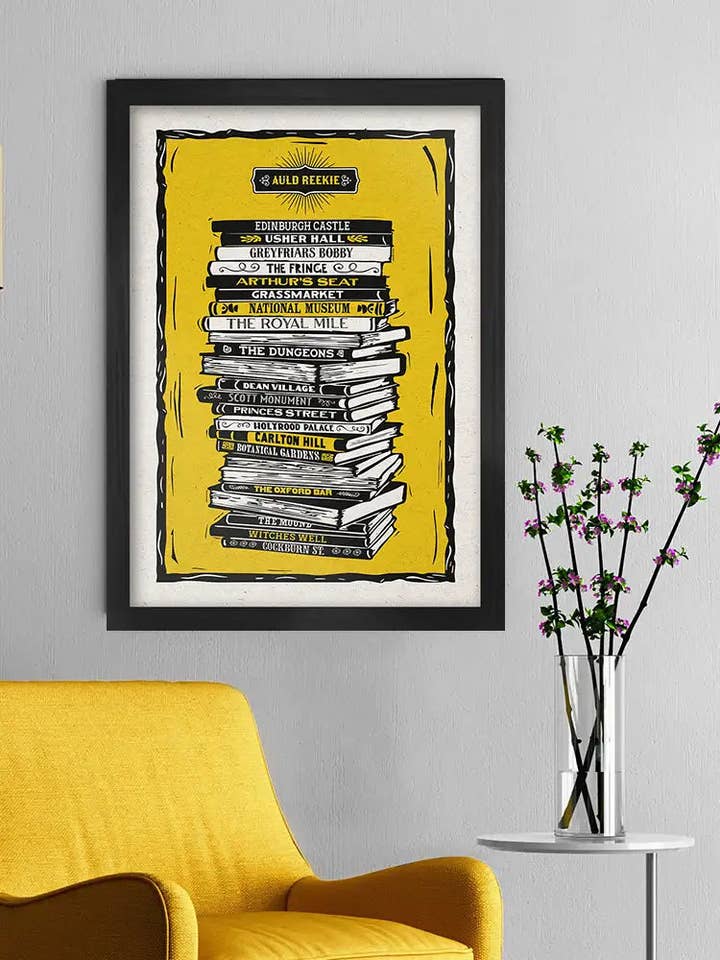 Auld Reekie - Posterafdruk van bezienswaardigheden in Edinburgh voor wholesale door The Northern Line