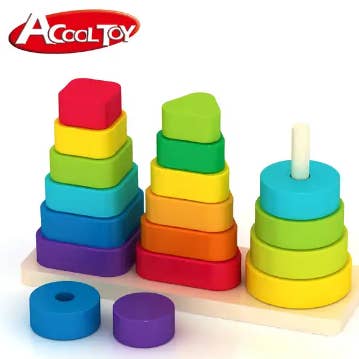 Torre apilable AC7319 Rainbow - Estuche abierto para venta al por mayor de ACOOL TOY