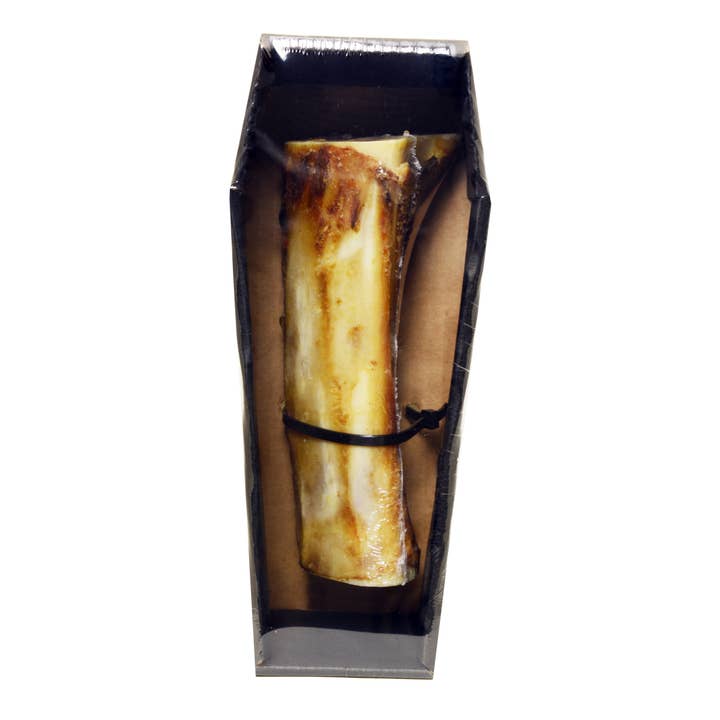 Jones Natural Chews - Wholesale Pet Bone/Rawhide - Dog - Beef Center Bones 7" 1 Pack Shrink Wrap In Halloween Small Coffin Box1