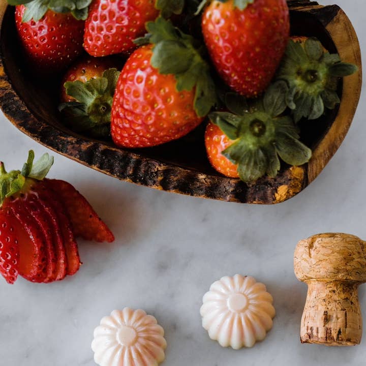 Strawberry Champagne Truffle Collection – Box of 12 for wholesale by CORRY’S ARTISAN CHOCOLATES