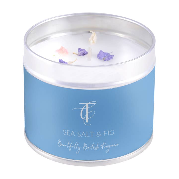 PASTELS - Sea Salt & Fig Tin Candle for wholesale by The Country Candle Co.