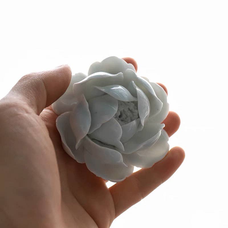 Gohobi （We cover U.S. import duties） – Engroshandel Røgelsesholder – Gohobi håndlavet hvid lotus røgelsesholder ornament4